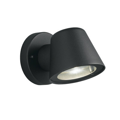 Maci Black Outdoor Armed Sconce