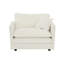 Ensemble de salon en chenille blanc 2 pièces, causeuse et fauteuil d'appoint 1 + 2 places