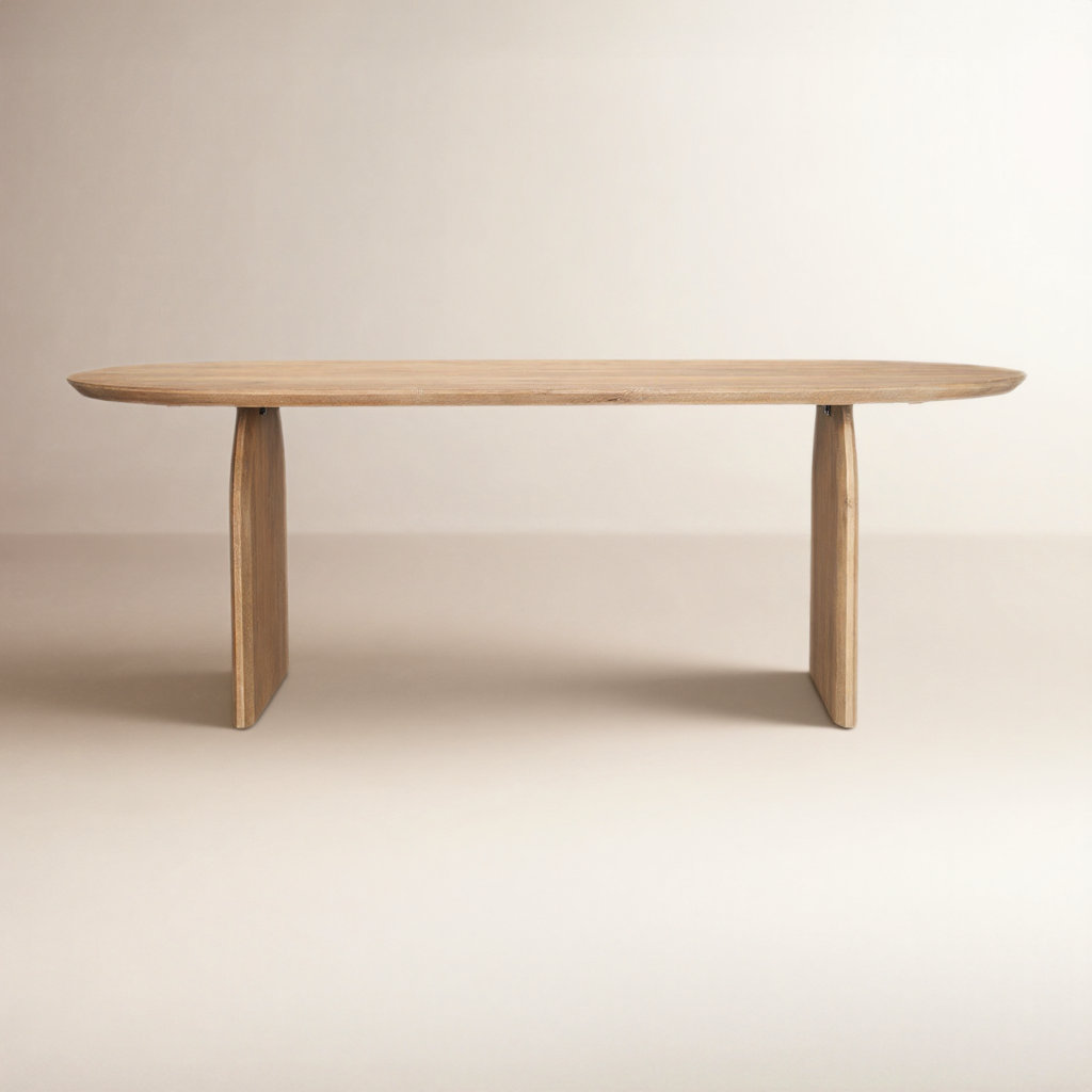 Brogan 86.5'' Oval Dining Table, Light Brown