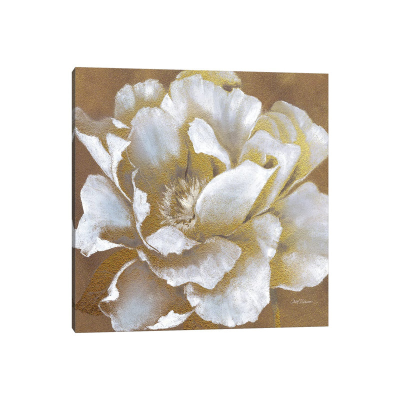 Golden Bloom II 1 Piece Wall Art on Canvas, 30.48 cm H x 30.48 cm W, Wrapped Canvas