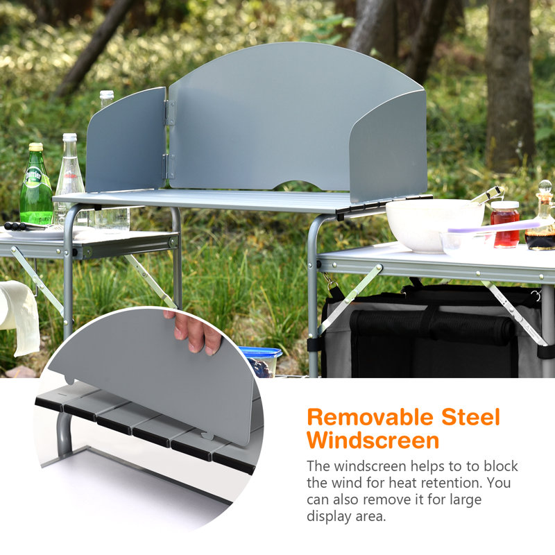 Table pliable portative 57,5 po