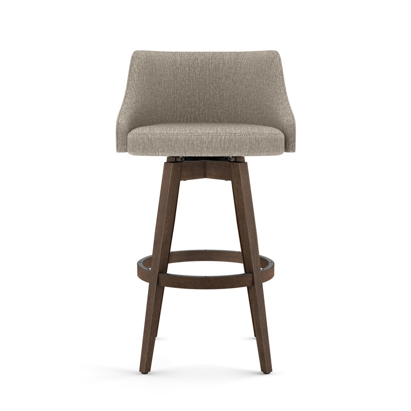 Tabouret de bar et de comptoir Laurene, Tabouret de comptoir (assise de 26 po de hauteur), Beige / Brun
