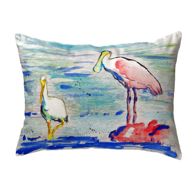  Coussin spoonbill and ibis intérieur / extérieur