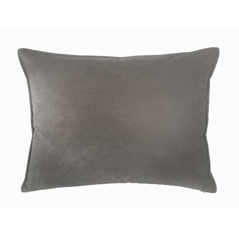 Franklin Washable Velvet Square Pillow Cover & Insert , Platinum, 26"H x 35"W