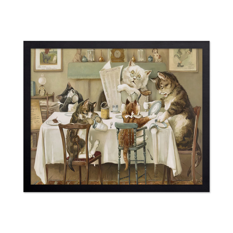 Chats à l'heure du repas, Unframed, Poster, 16"H x 20"W