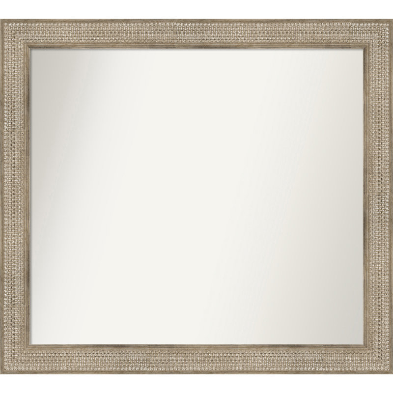 Jannice Solid Wood Wall Mirror, 38" x 42", Rectangle