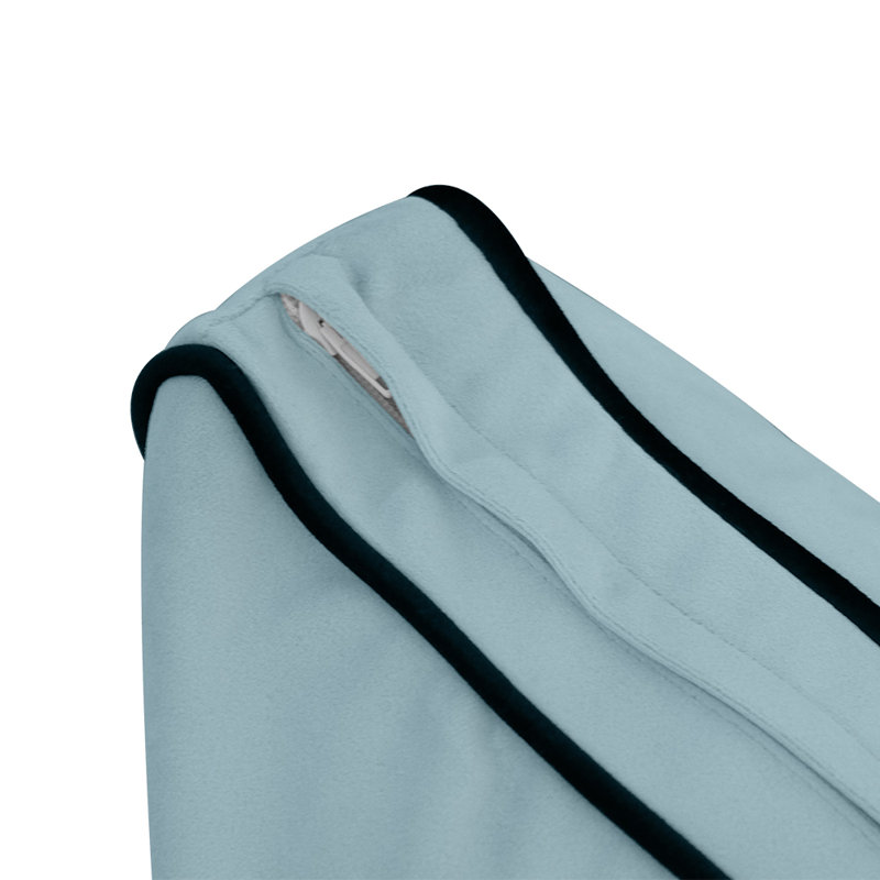 T-Cushion Daybed Slipcover, Light Blue Velvet