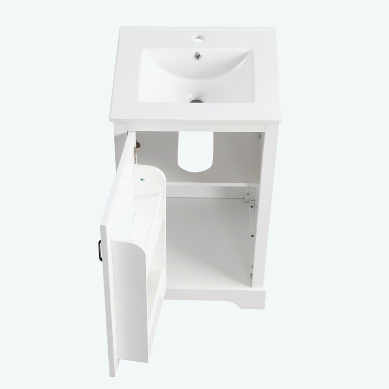 Meuble-lavabo de 20 po avec lavabo, Blanc