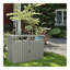 La remise à poubelle contient 2 poubelles en métal pour le rangement des ordures, acier galvanisé inoxydable, remise pour poubelle de jardin, gris