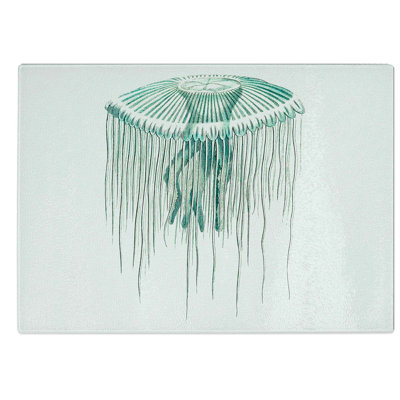 Glass Green Jellyfish by George Shaw Chopping Board
