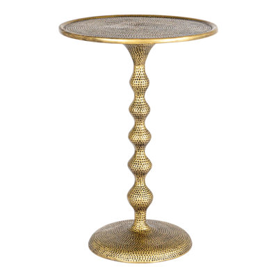 Alexander Hammered Metal Table, Antique Brass