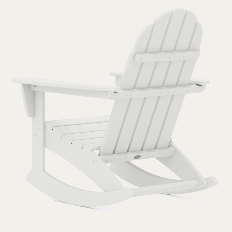 POLYWOOD Vineyard Adirondack Rocking Chair, White