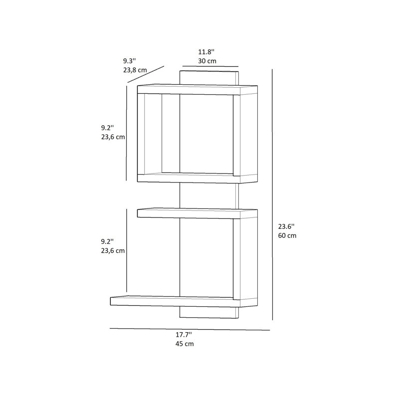 Fondea 4 Piece Accent Shelf, White