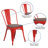 Kewaunee Metal Stackable Chair with Wood Seat-1921678924