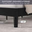 Lit plateforme tapissier pleine grandeur en velours noir avec tête de lit réglable, cadre de lit moderne avec lattes de bois, aucun sommier requis-1528948480-1516895861
