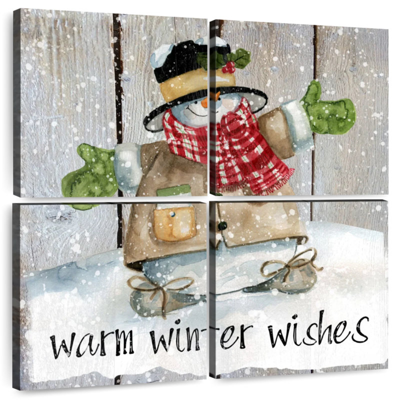 Bonhomme de neige Lelend Winter Wishes, H 32 po x l 32 po