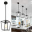 Luminaire suspendu géométrique 1 lumière avec abat-jour en verre transparent Tyvan