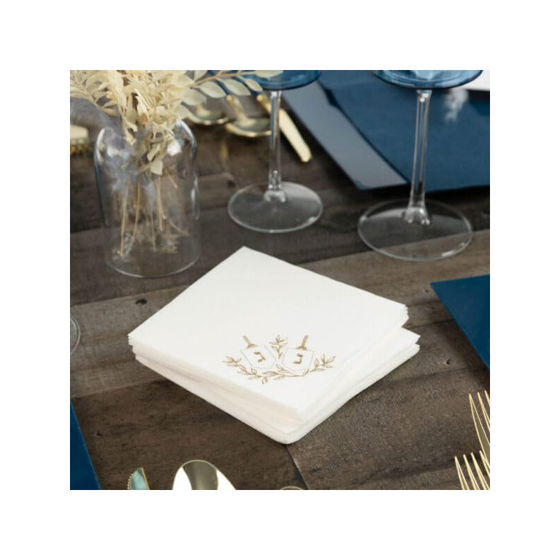 Disposable Paper Hanukkah Napkins