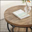 Table basse ronde avec tablettes de rangement à 2 niveaux-130091373