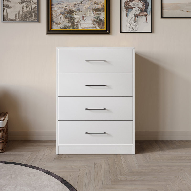 Commode 4 tiroirs , Blanc