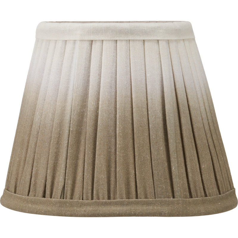 Scallop Cotton Empire Lamp Shade ( Uno ), 12cm H x 16cm W x 16cm D, Taupe