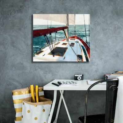  «Sailing The Seas 1» par Alonzo Saunders, art mural sur toile, 24 po x 20 po