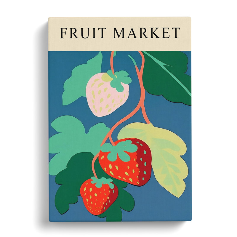 Strawberry Fruit Market Exhibition Vol.4 - Wrapped Canvas Print, 50cm H x 35cm W x 3cm D