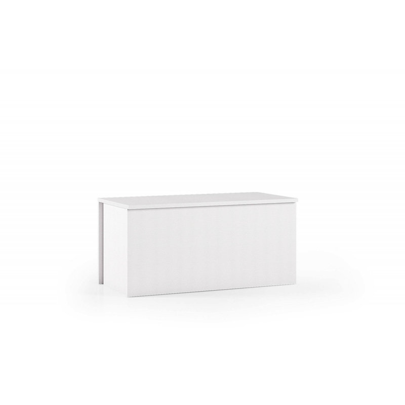 Chest Miltonia, Capacious Multipurpose Storage Box, Modern Chest, 100% Made In Italy, 90X45H45 Cm, White