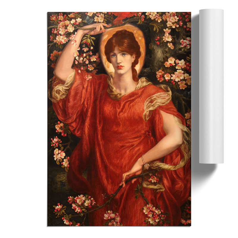 A Vision Of Fiammetta by Dante Gabriel Rossetti - No Frame Painting, 59cm H x 42cm W x 0.1cm D