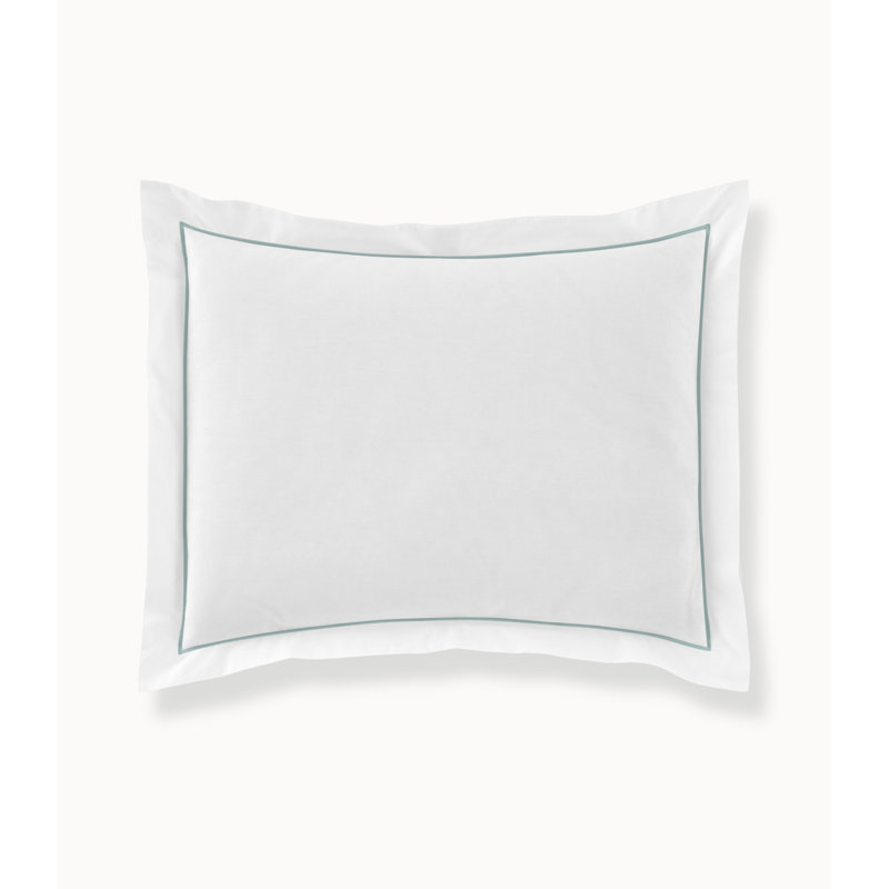 Boutique Percale Sham, Standard/Twin, White/Platinum