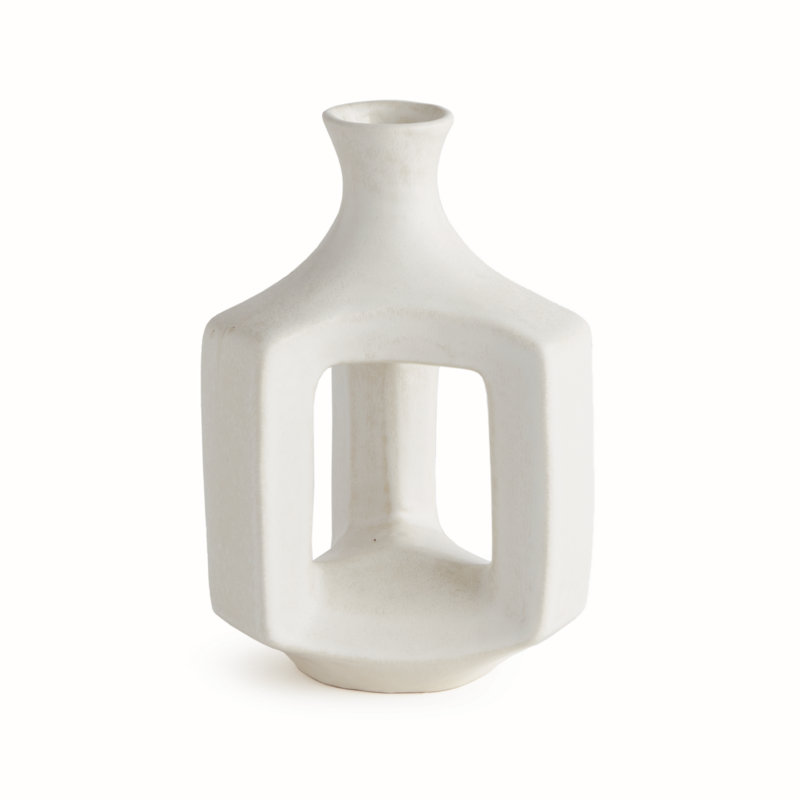 Sonya Handmade Clay Table Vase, 8.25" H x 5.25" W x 5" D