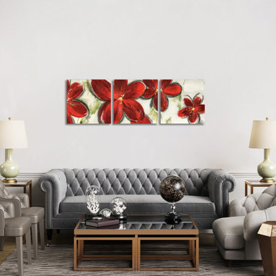 Ardor II - ensemble d'art mural sur toile tendue (ensemble de 3)