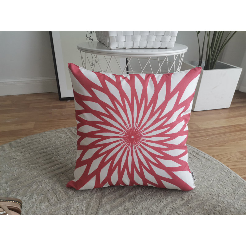 Ensemble de 2 taies d'oreiller extérieures imprimées sur fond blanc (ensemble de 2), Polyester/ Bourre en polyester