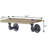 Oak and beach black rectangular wall-mounted shelf