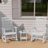 Chaise Adirondack à bascule en plastique avec table