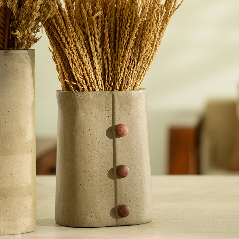 Vase Niraan Ecomix avec perles en bois