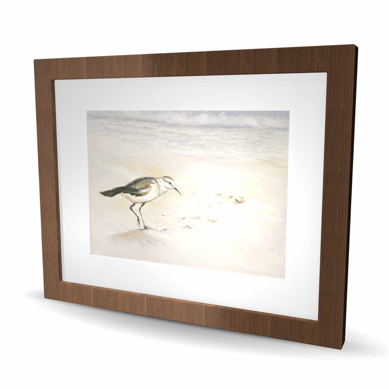 «Semipalmated Sandpiper Beach», reproduction encadrée jaune