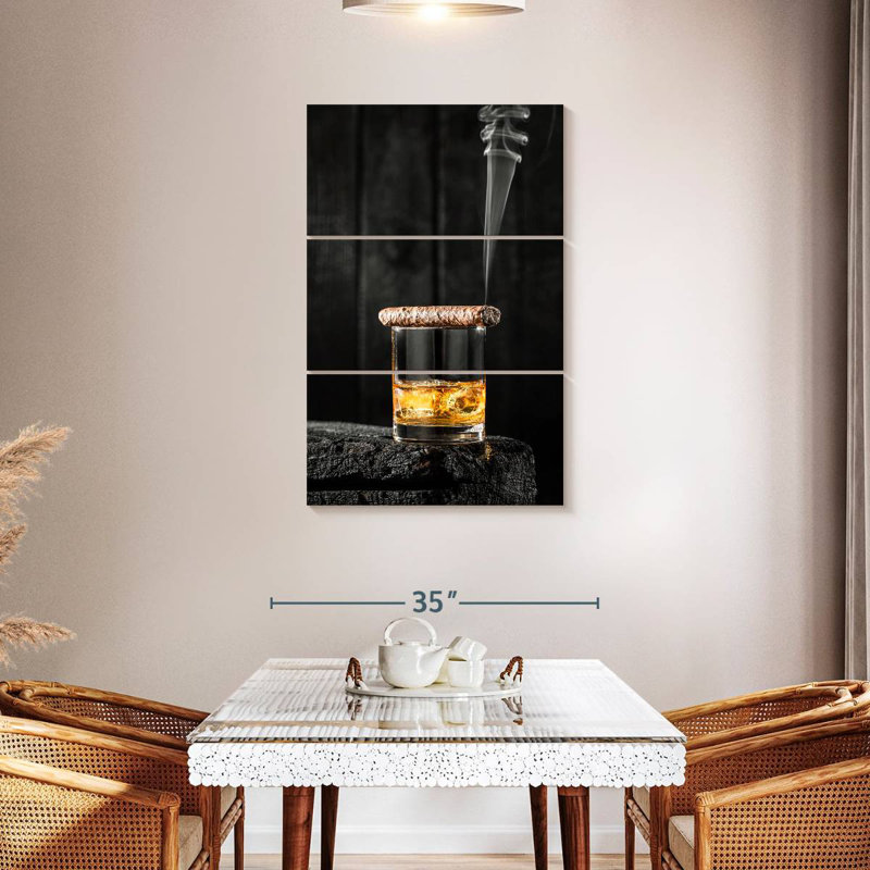 Yarlin Cigar And Whiskey Drink, 57" H x 36" W