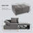 Acklen 70.8" Linen Armless Sofa Bed-1501886695