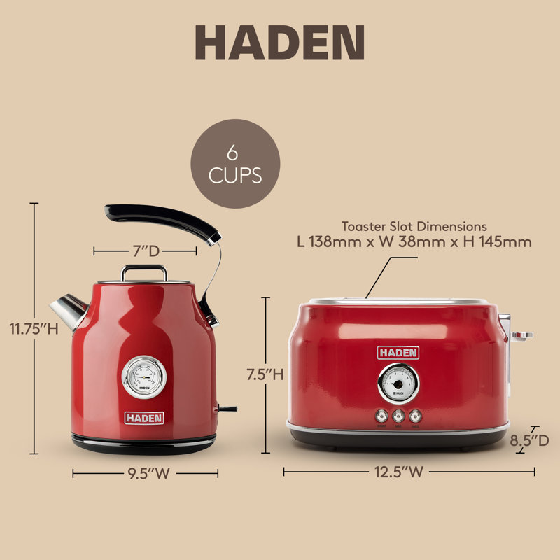HADEN 1.8 Quarts Stainless Steel Electric Tea Kettle