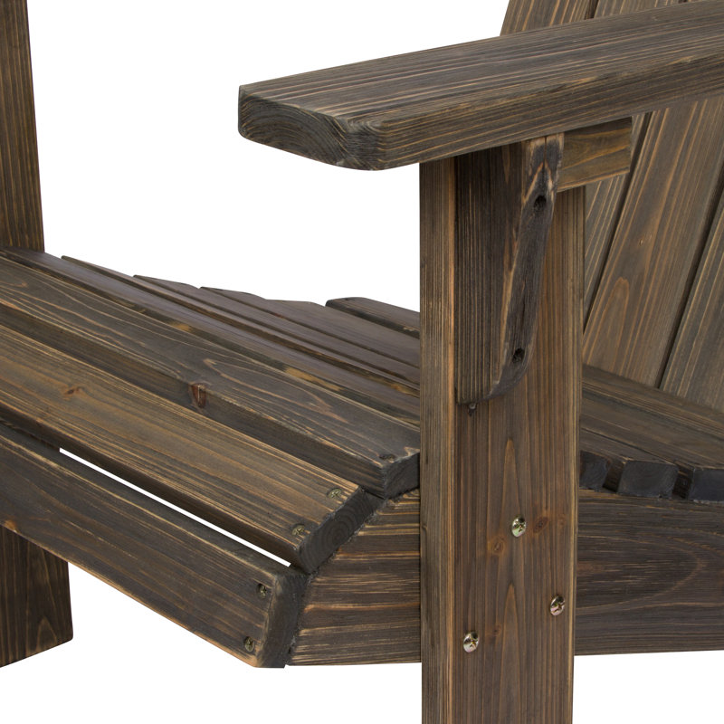 Chaise Adirondack en bois massif Lakewood, Bois de grange
