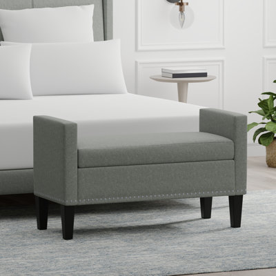 Macrina Polyester Upholstered Storage Bench