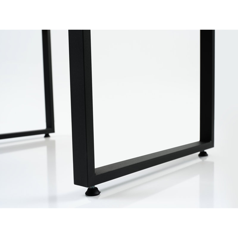 Table basse rustique en noyer massif, 99 cm (39 po), idéale pour les salons modernes. Dimensions : 96,5 cm x 53 cm (37,98 po x 20,92 po).