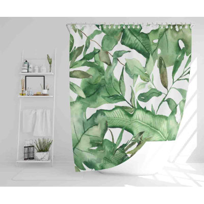 Mithelash 13 Piece Polyester Shower Curtain Set