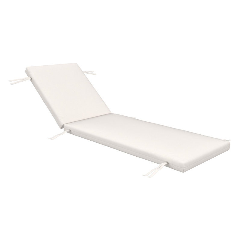 Lani Sunbrella® Outdoor Chaise Lounge Cushion, 24" W x 73" D, Sunbrella Play Snow