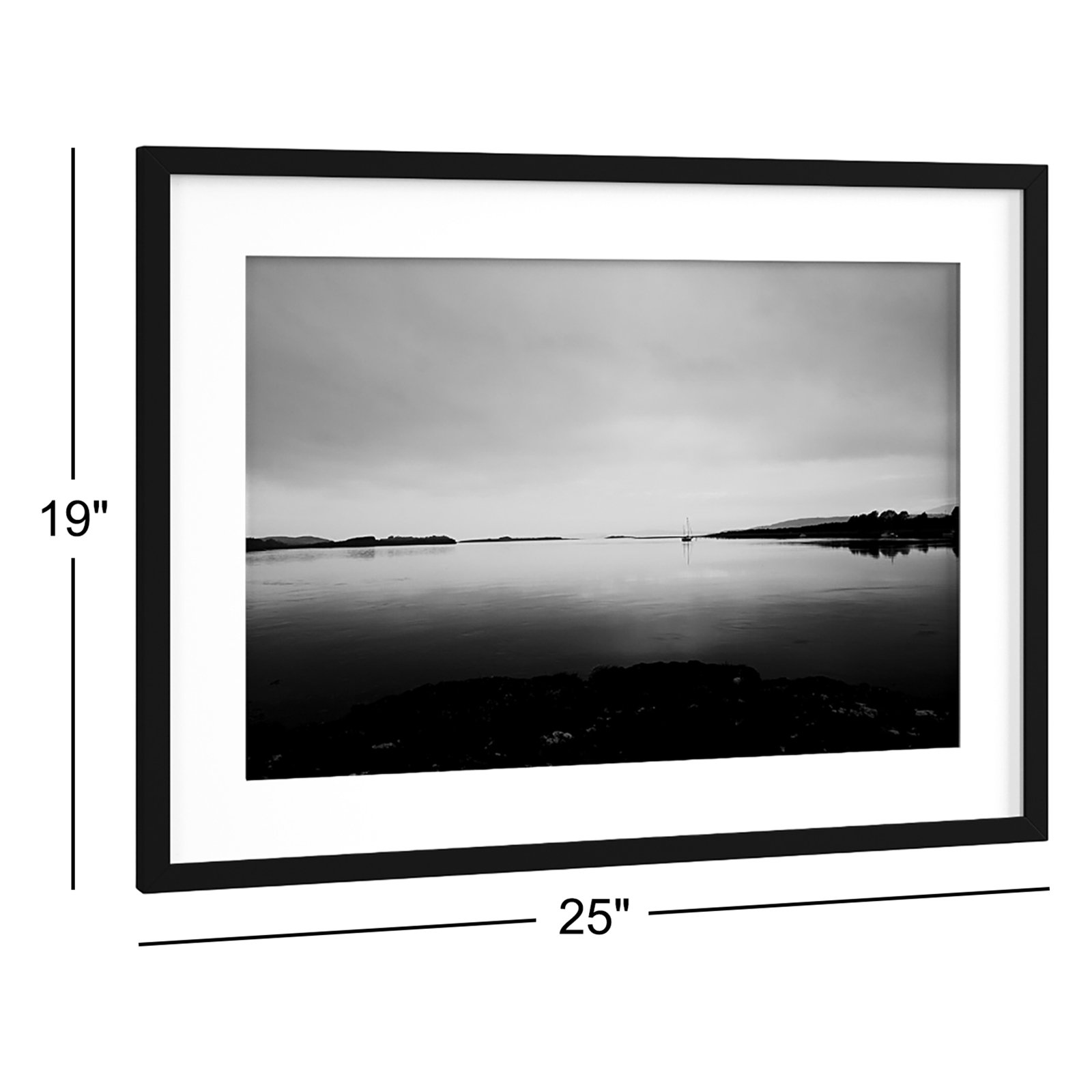 Into The Dark Night We Go by Laura Evans, 19" H x 25" W, Black