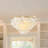 Ladaniel 6-Light Dimmable Gold Chandelier with White Round Shells