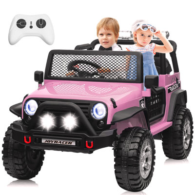 24V Kids Ride On UTV, 2 Seater 4WD Electric Off-Road Vehicle with Remote Control, 4 Motors, Bluetooth, LED Lights & Suspension