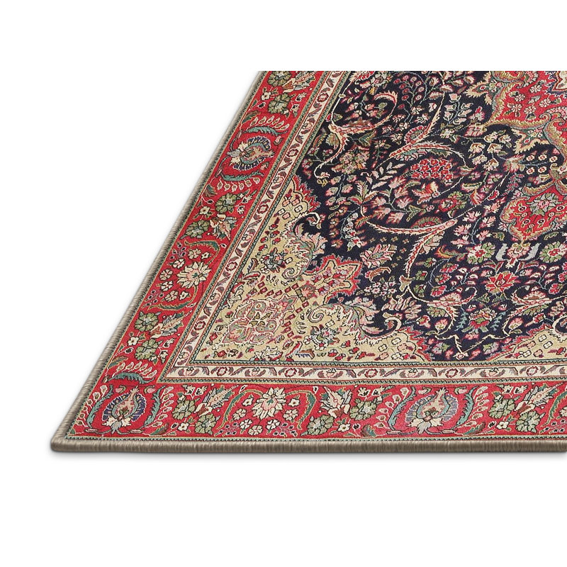 Tapis oriental rouge / brun / noir, Rectangle 2 pi x 4 pi