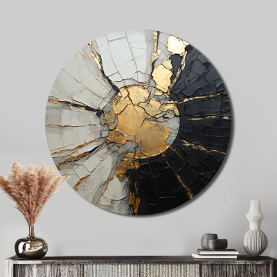 Ophelia - Abstract Round Metal Art Prints